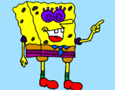 Disegno Spongebob pitturato su mirco braghini