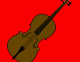 Disegno Violino pitturato su musica di Martina