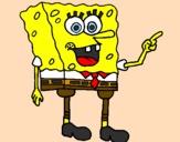 Disegno Spongebob pitturato su gììuly tìì amo