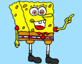 Disegno Spongebob pitturato su opaaaaaaaaaaaaaaaa