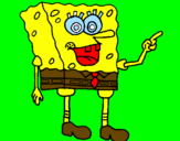 Disegno Spongebob pitturato su samir