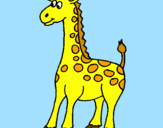 Disegno Giraffa pitturato su alice