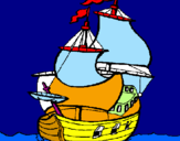 Disegno Barca  pitturato su alessandro4