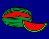 Disegno Melone  pitturato su   mm lllllll ljjk;kjkkj