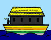 Disegno Arca di Noè  pitturato su Lorenzo