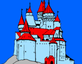 Disegno Castello medievale  pitturato su elena    maxwell