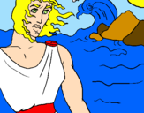 Disegno Ulisse pitturato su daniele davide cristina