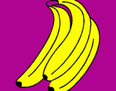 Disegno Banane  pitturato su ludovica chicca