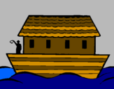 Disegno Arca di Noè  pitturato su Domenico