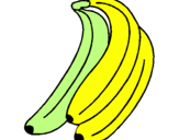 Disegno Banane  pitturato su davide