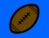 Disegno Pallone da calcio americano II pitturato su gabryel