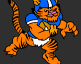 Disegno Giocatore tigre  pitturato su krasic 