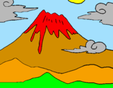 Disegno Monte Fuji pitturato su wualcani