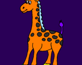 Disegno Giraffa pitturato su CHIARA