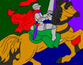Disegno Cavaliere a cavallo pitturato su da alessandro