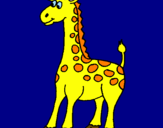 Disegno Giraffa pitturato su miry