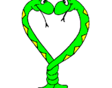 Disegno Serpenti innamorati  pitturato su VITTORIA C 15 LUGLIO