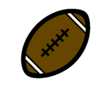 Disegno Pallone da calcio americano II pitturato su pasquale