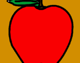 Disegno mela  pitturato su ELETTRA