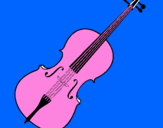 Disegno Violino pitturato su GIORGIA