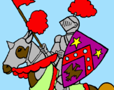 Disegno Cavaliere a cavallo pitturato su emmapasseri