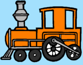Disegno Treno  pitturato su treno                   .