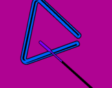 Disegno Triangolo pitturato su alessia