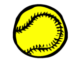 Disegno Palla da baseball  pitturato su sharon