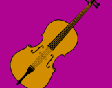 Disegno Violino pitturato su caterina