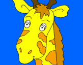 Disegno Muso di giraffa pitturato su gio1