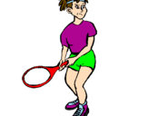 Disegno Ragazza che gioca a tennis  pitturato su Morgana