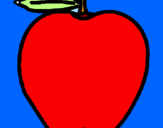 Disegno mela  pitturato su davide