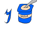 Disegno yogurt pitturato su valeria designe