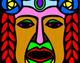 Disegno Maschera Maya pitturato su Bryan