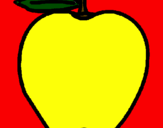 Disegno mela  pitturato su MARCO      3