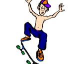 Disegno Skateboard pitturato su salvatore