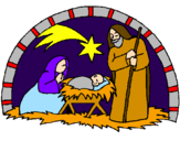 Disegno Presepio pitturato su natalie varnero
