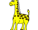 Disegno Giraffa pitturato su ale