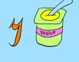 Disegno yogurt pitturato su MARTINA   T.