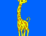 Disegno Giraffa  pitturato su DEMETRIO E  GIUSEPPE