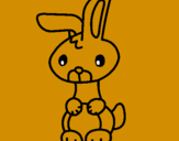 Disegno Art il coniglio  pitturato su alice