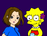 Disegno Sakura e Lisa pitturato su LOLA