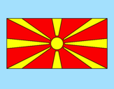 Disegno Repubblica di Macedonia pitturato su riccardo   perria
