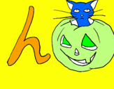 Disegno Halloween  pitturato su ybhfgbvxhdysyyytyhydhytru