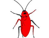 Disegno Scarafaggio grande  pitturato su scarabeo MIC