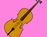 Disegno Violino pitturato su Viola Trezzi