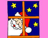 Disegno Babbo Natale pitturato su Vittoria