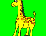 Disegno Giraffa pitturato su DEMETRIO E  GIUSEPPE