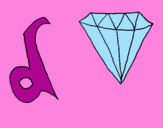 Disegno Diamante pitturato su Stellina 