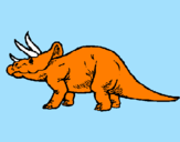 Disegno Triceratops  pitturato su poèo0iuhuihjkjvfbvc